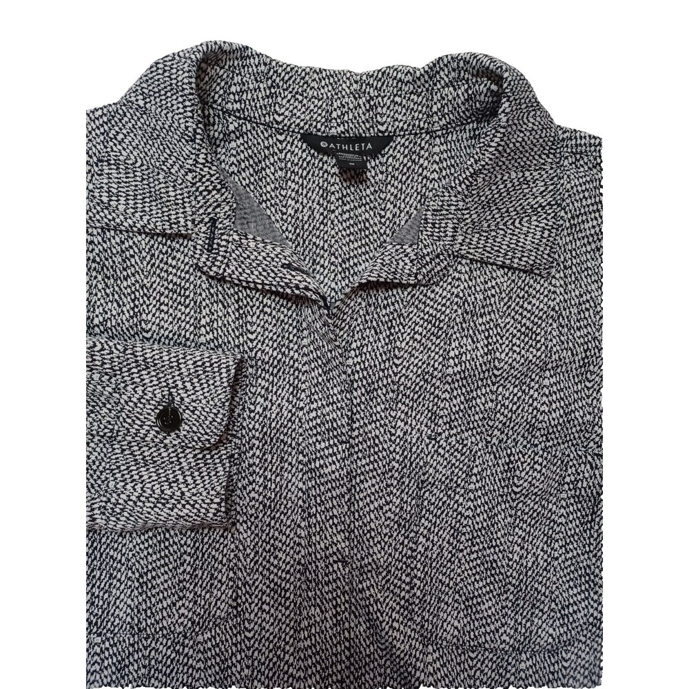 Athleta Textured Shirt‎ Jacket 1X Shacket Athleisure Outdoor Athletic Stretch